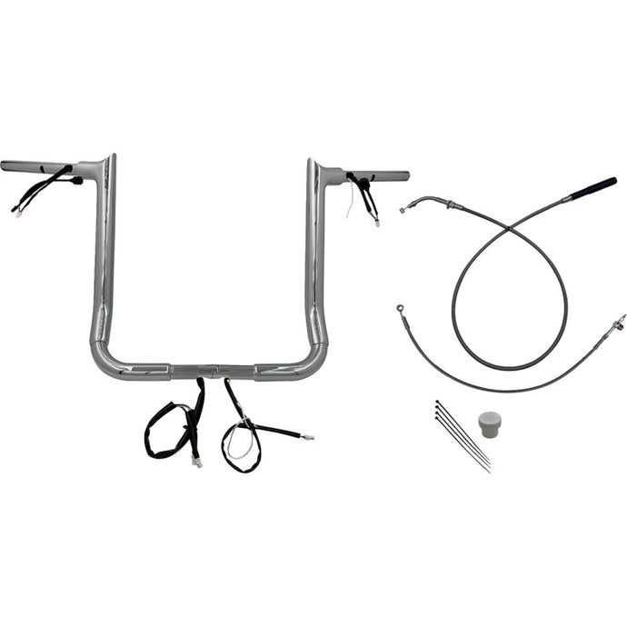 Fat Baggers, Inc. 849016 1-1/2in. EZ Install Pointed Top Handlebar Kit - Chrome