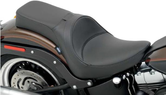 Drag Specialties 0802-0729 One-Piece Solo Style Seat with Driver Backrest Option - Smooth