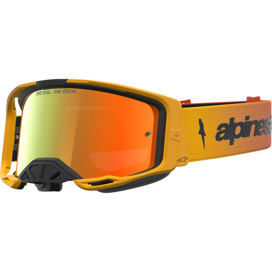 Alpinestars Vision 8 Amber Goggle (One Size Fits All, Black/Red)