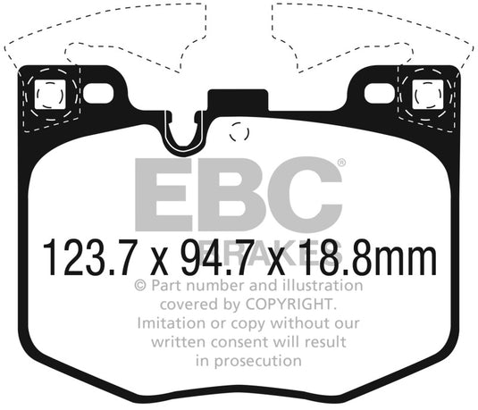 Ebc DP42302R EBC Yellowstuff Brake Pad Sets
