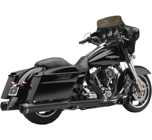 Cobra 6276RB Gen 2 Neighbor Haters Slip-On Mufflers with Dual Cut -  Black with/ Black Tip - 4in.