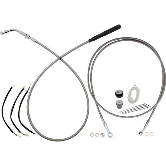 Fat Baggers, Inc. 249011-C EZ Install Upper Clutch Cable Kit - 11in. - Chrome