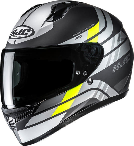 Hjc C10 Hiper Helmet (X-Large, Semi-Flat Hi-Viz Yellow (MC-3HSF))