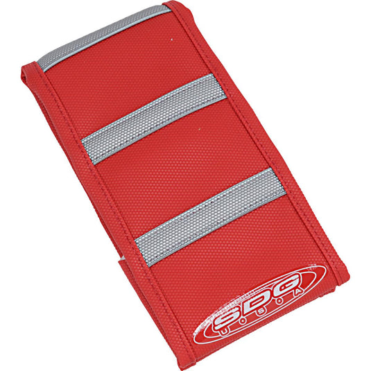 Sdg 95943XRR 6-Rib Gripper Seat Cover - Red Cover/Red Sides with Gray Ribs