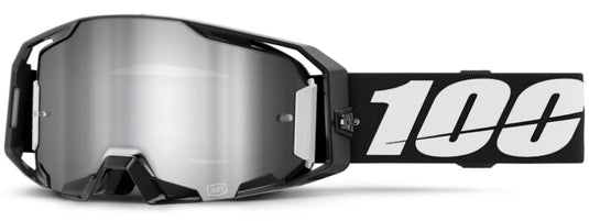 100% Armatic Goggles (One Size Fits Most, Black / Mirror Silver Flash Lens)