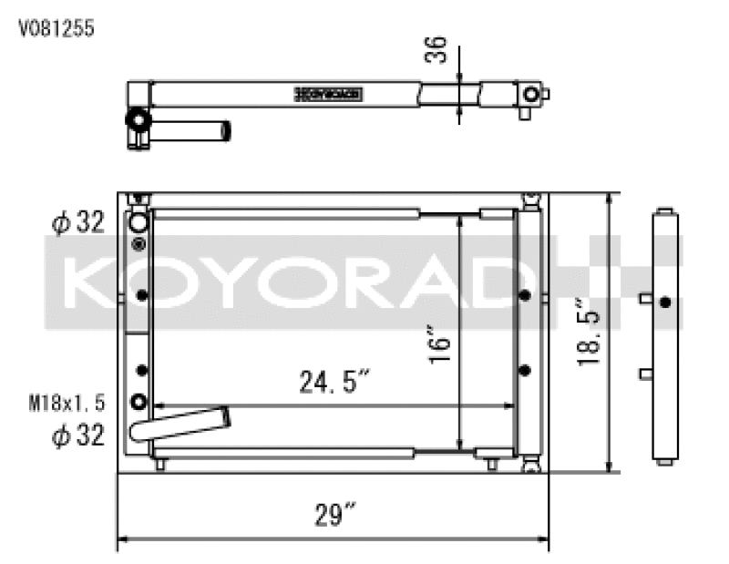 Load image into Gallery viewer, Koyo V081255 KOY Racing Radiators
