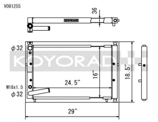 Koyo V081255 KOY Racing Radiators
