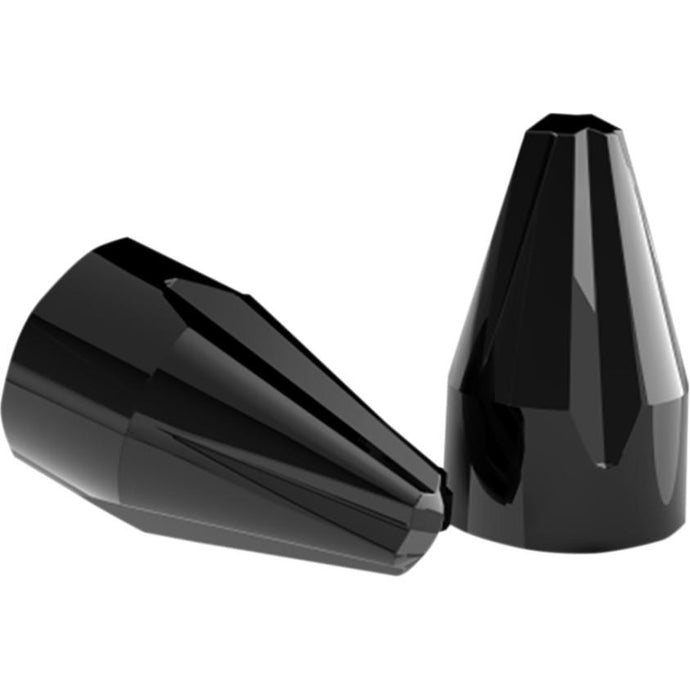 Ciro 70024 Engine Bolt Cap Set - Fluted Spike - Black