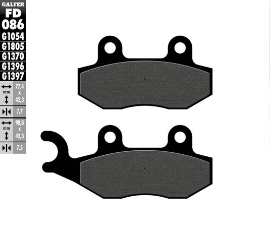 Galfer Brakes FD086G1054 Semi-Metallic Brake Pads