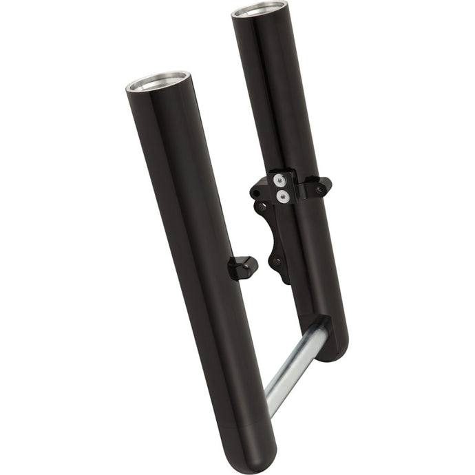 Arlen Ness 40-532 Hot Legs Single Disc Fork Leg Set - Smooth - Black Anodized