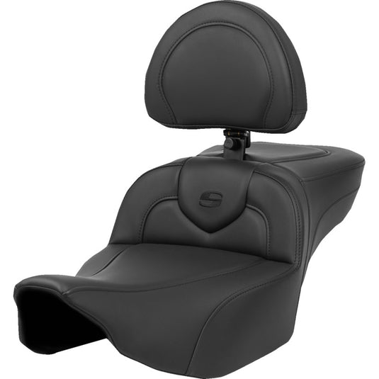 Saddlemen 823-07-188C0 Extended Reach Heated Road Sofa Seat with Drivers Backrest