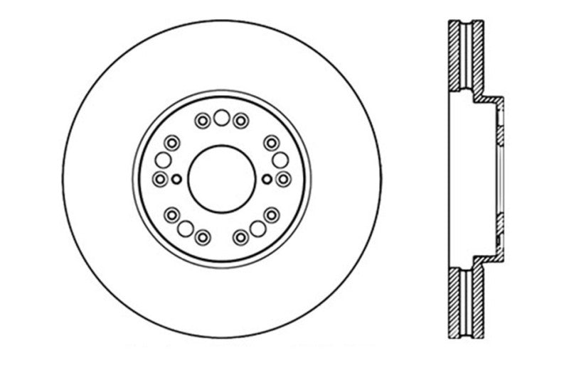 Load image into Gallery viewer, Stoptech 127.44083R ST Slot &amp; Drill Brake Rotors
