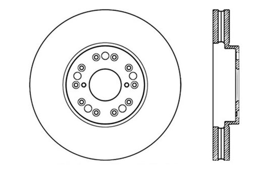 Stoptech 127.44083R ST Slot & Drill Brake Rotors
