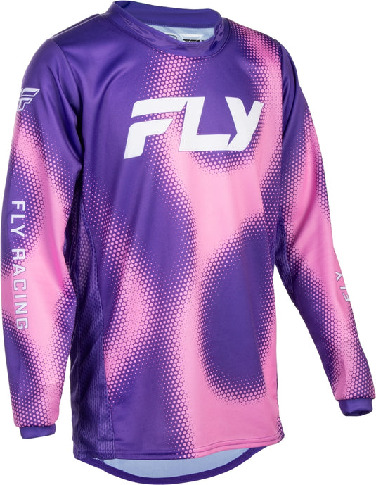 Fly Racing Kinetic Torch Youth Jersey (Small, Purple/Pink)