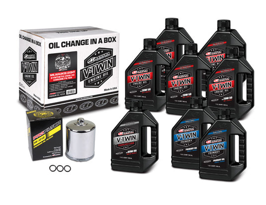 Maxima 90-129018PC M-Eight Oil Change Kit - Chrome