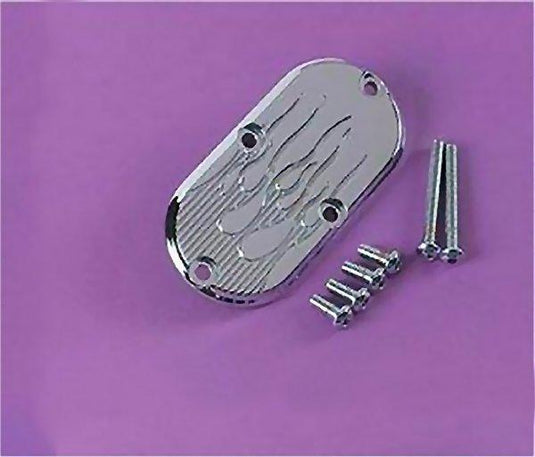 Joker Machine 921016FC Billet Inspection Cover - Flame - Chrome