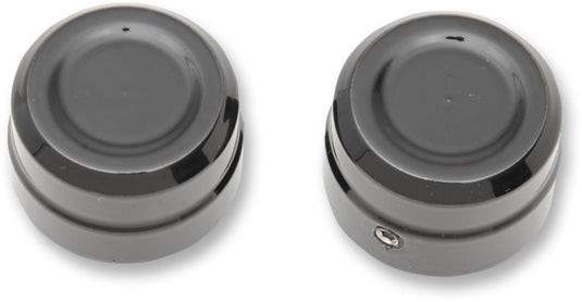 Drag Specialties 0214-0833 Billet Rear Axle Caps - 1in. - Black