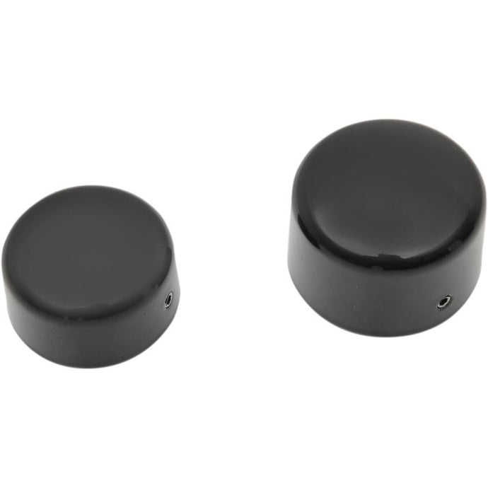 Drag Specialties 0214-1236 Rear Axle Caps - Gloss Black