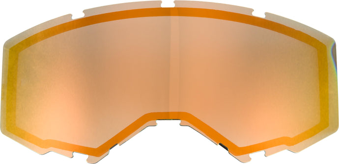 Fly Racing 2019 Non-Vented Dual Lens - Orange Mirror/ Smoke