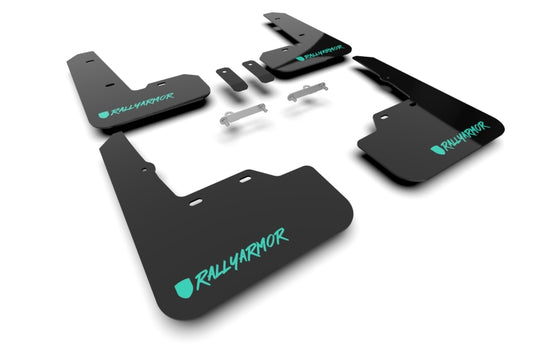 Rally Armor MF92-UR-BLK/TL-X RAL UR Blk Flap/Teal Logo