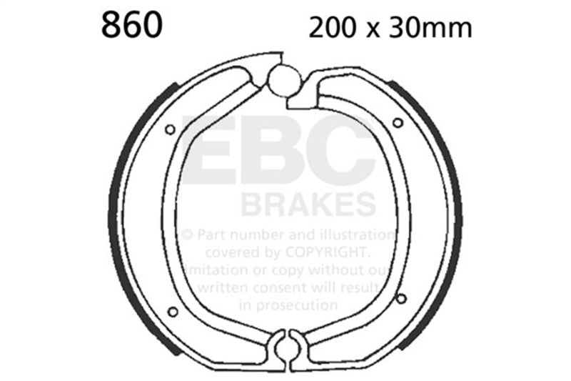 Load image into Gallery viewer, Ebc Powersports 860 EBC Powersport Brake Shoes
