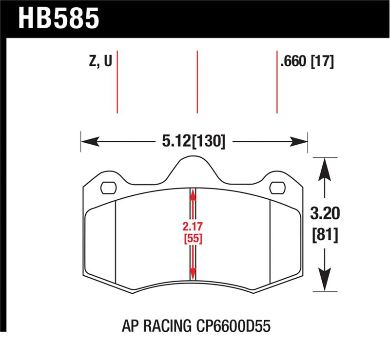 Load image into Gallery viewer, Hawk Performance HB585Z.660 HAWK Ceramic Brake Pad Sets
