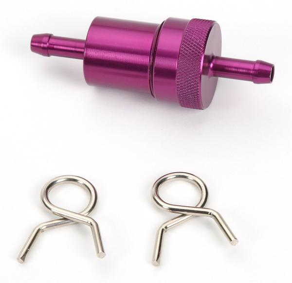 Emgo 14-34433 Aluminum Fuel Filter - 5/16in. - Purple Anodized