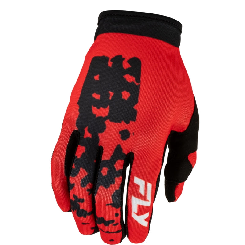 Load image into Gallery viewer, Fly Racing Lite Flake Youth Gloves (Small, Red/Gray/Black)
