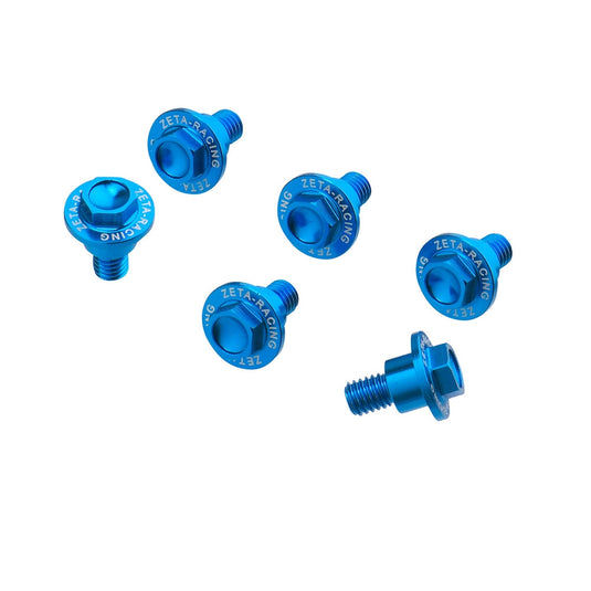 Zeta ZE88-9509 Aluminum Fork Guard Bolt Kit - H-Blue