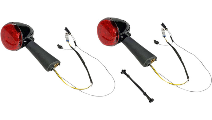 Custom Dynamics PB-SCOUT-RR-BR Probeam Rear LED Turn Signal for Indian - Black Finish/Red Lens