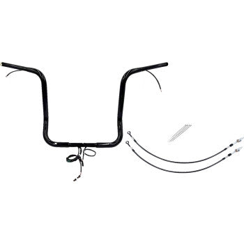 Fat Baggers, Inc. 902216-B 1-1/4in. Plug and Play EZ Install Pointed Top Handlebar Kit - Black