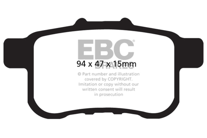 Ebc DP41987R EBC Yellowstuff Brake Pad Sets