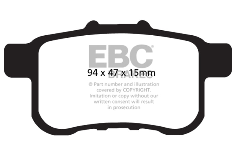 Load image into Gallery viewer, Ebc DP41987R EBC Yellowstuff Brake Pad Sets

