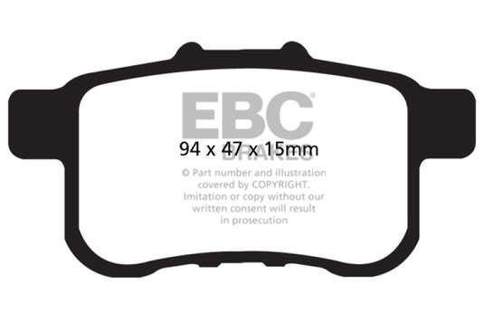 Ebc DP41987R EBC Yellowstuff Brake Pad Sets