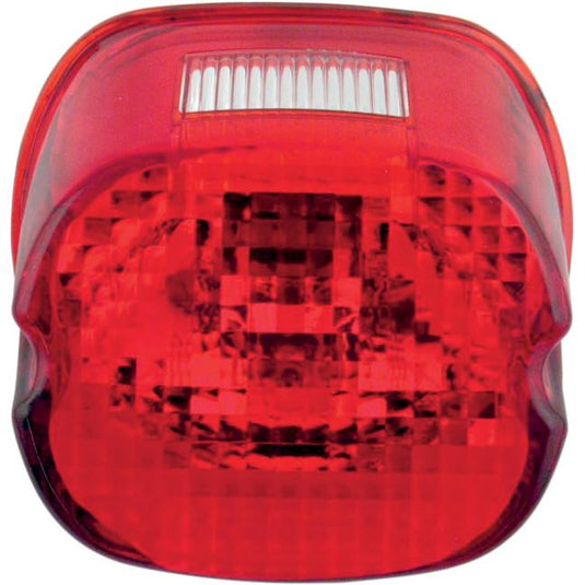 Drag Specialties 0902-6320 Laydown Taillight Lens with Top Tag Window - Red