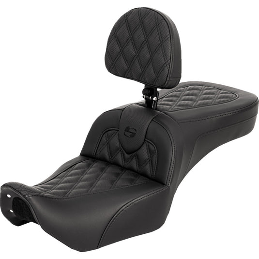 Saddlemen 822-11-182BR RoadSofa LS Seat with Driver Backrest