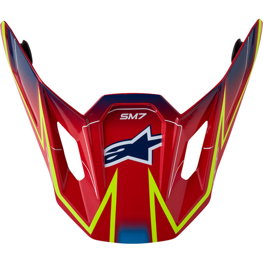 Alpinestars Visor for S-M7 Cast Helmet - Red/Blue/Yellow