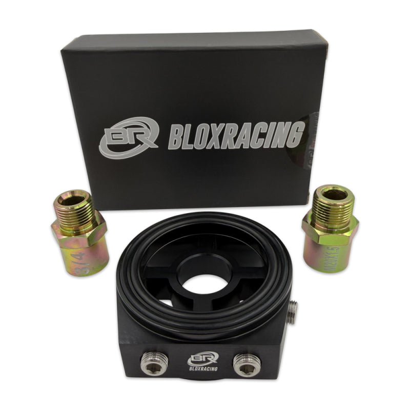 Load image into Gallery viewer, Blox Racing BXGA-00105-BK BX Oil Filter Block
