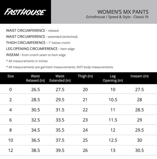 Fasthouse Speed Style Zenith Womens Pants