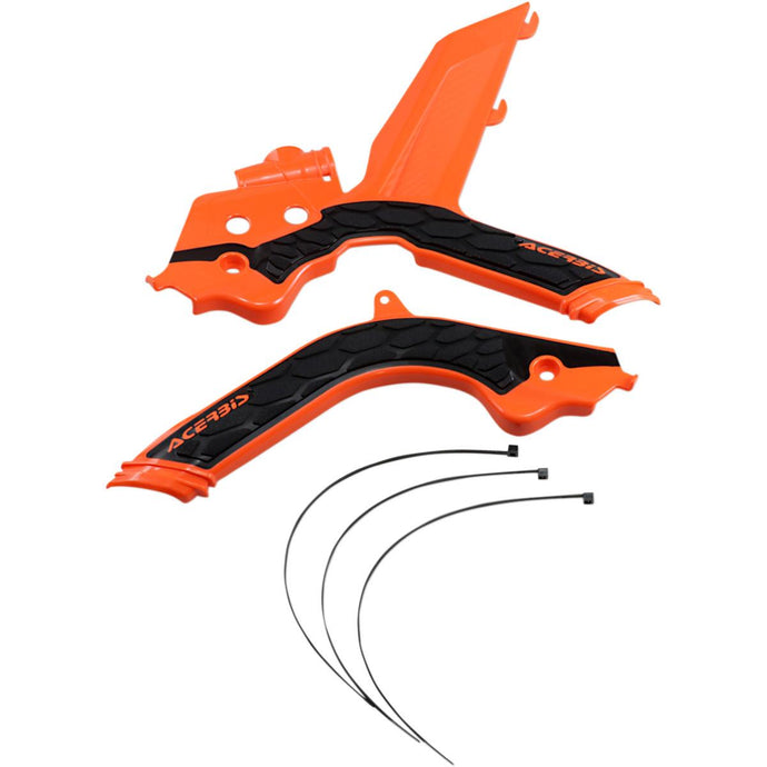 Acerbis 2733445225 X-Grip Frame Guards - Orange 16/Black