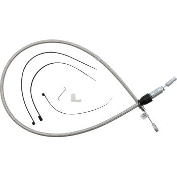 Magnum 52344HE Alternate Length Polished Stainless Quick Connect Braided Upper Clutch Cable - 38in.