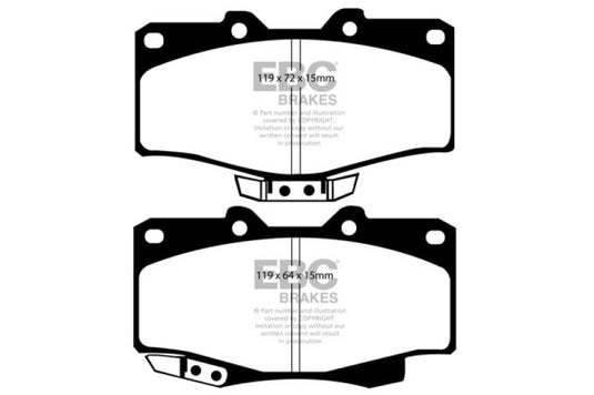 Ebc DP4807R EBC Yellowstuff Brake Pad Sets