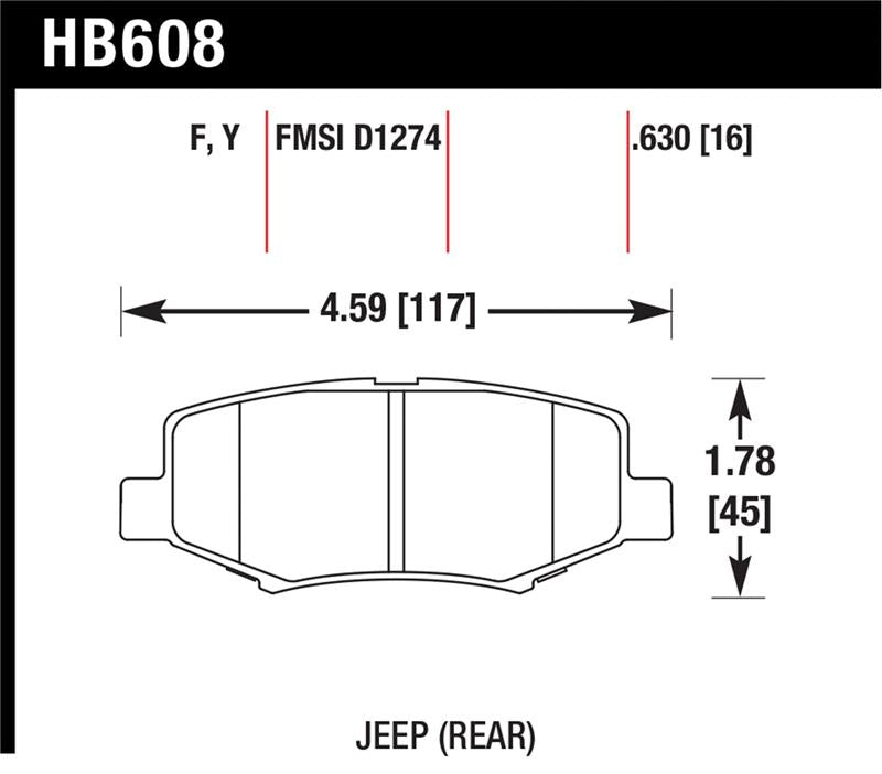 Load image into Gallery viewer, Hawk Performance HB608F.630 HAWK HPS Brake Pad Sets
