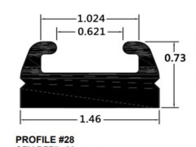 Spi 428-56-80 Slide Profile 28 - Black - 56in.