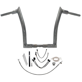 Fat Baggers, Inc. 819614 1-1/2in. EZ Install Pointed Top Handlebar Kit - Chrome