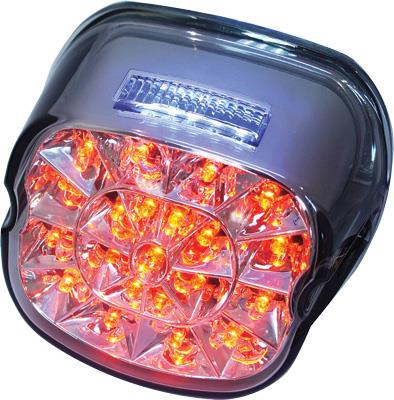Harddrive L24-0433MLED Laydown LED Tail Light - Smoked Lens with License Plate Lens Facing Up