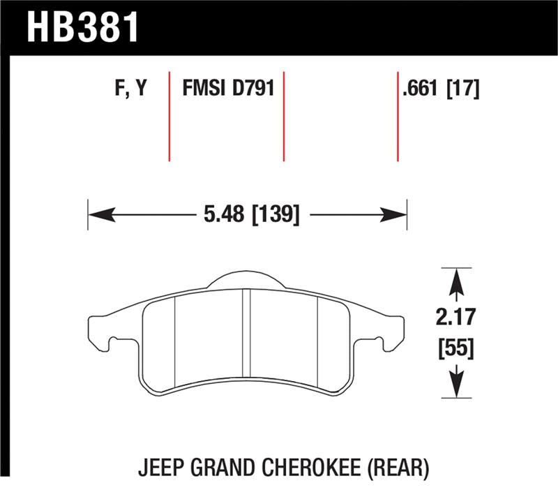 Load image into Gallery viewer, Hawk Performance HB381Y.661 HAWK LTS Brake Pads
