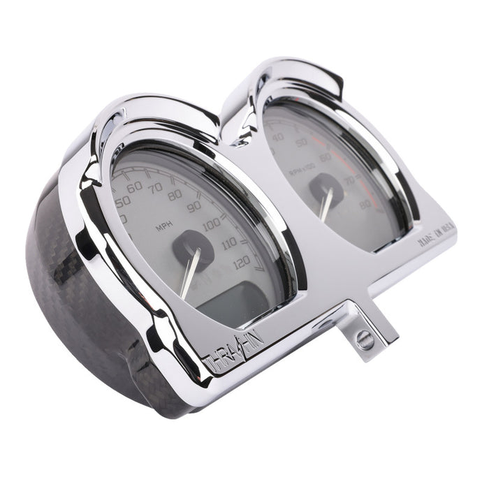 Thrashin Supply Company TSC-2707-3 Gauge Relocator - Chrome