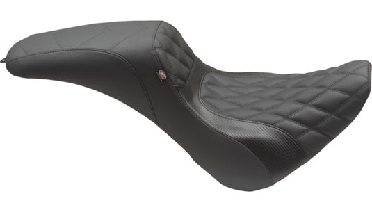 Mustang 75152 Tripper Fastback Seat - Double Diamond - Black