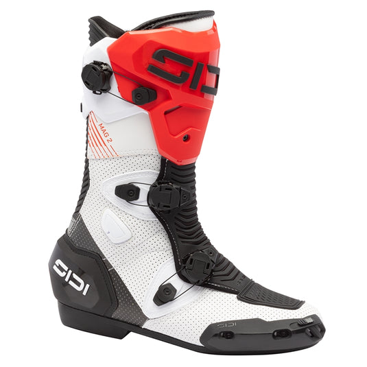 Sidi MAG-2 Air Boots (8.5, White/Black/Red)